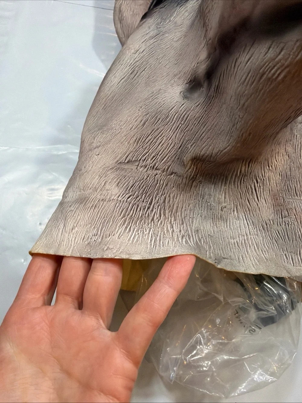 Kangaroo Head Gray Animal Mask Latex Adult Size Halloween Masquerade Long Ears